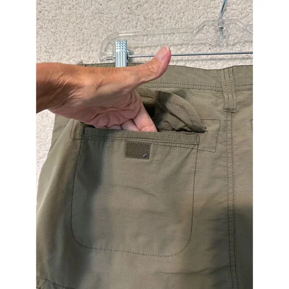 Hawke&Co Cargo Short Pants Mens 36 Solid Beige Mid Rise Zip Fly Pockets Casual - Picture 12 of 16